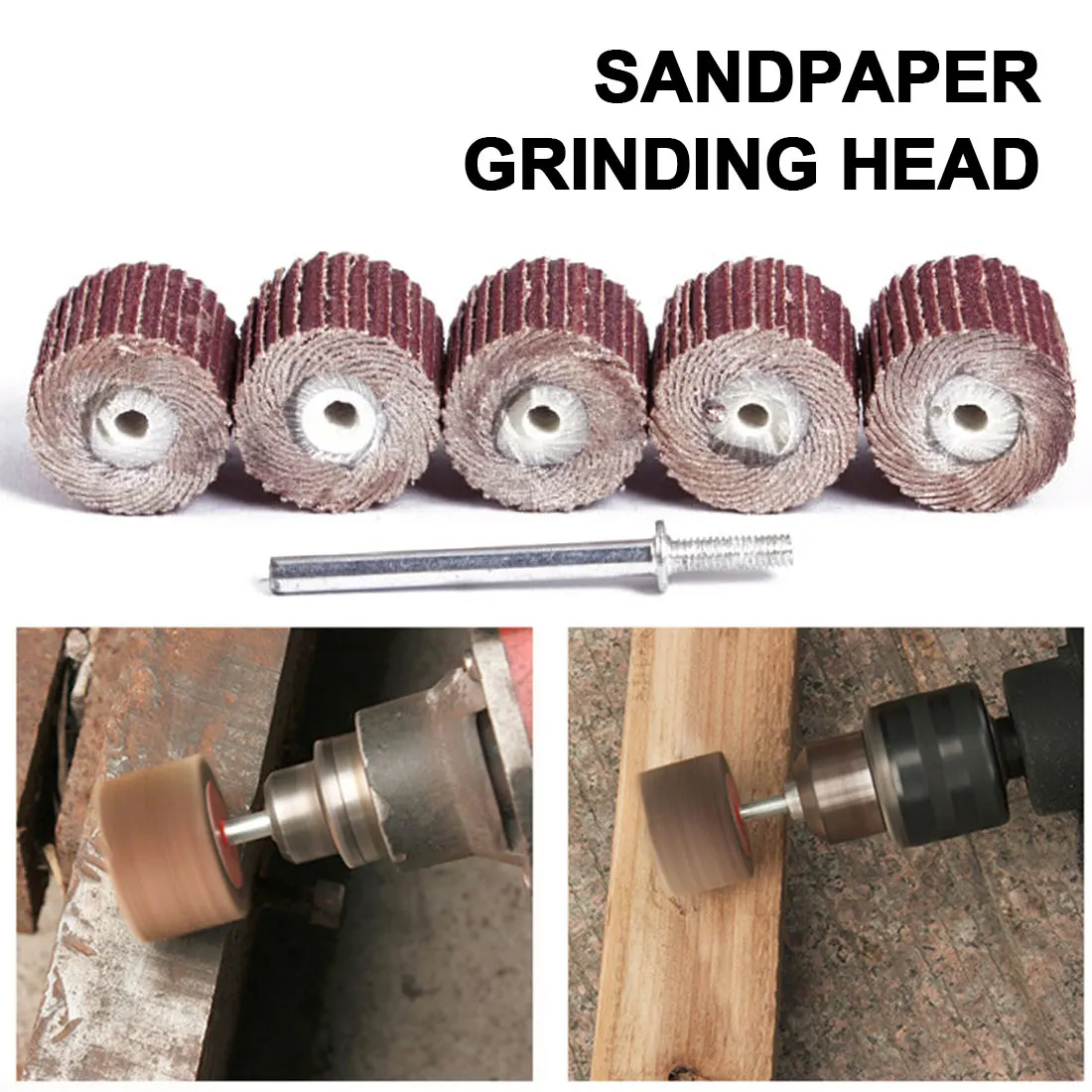

10 pieces of 10-12 mm accessory set grinding wheel head abrasive tool sandpaper rust removal polishing tool 80-600 polishing san