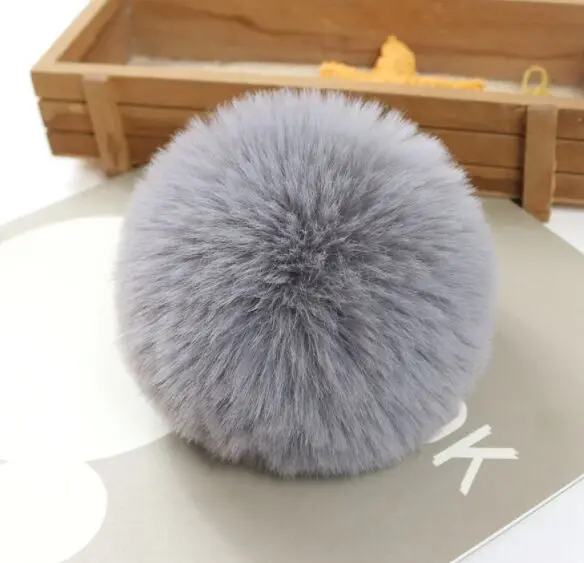 light gray Новейший Искусственный мех помпоны мягкие полиэфирные Меховые помпоны для вязаных шапок шапки аксессуары Сумки Одежда - Цвет: light gray