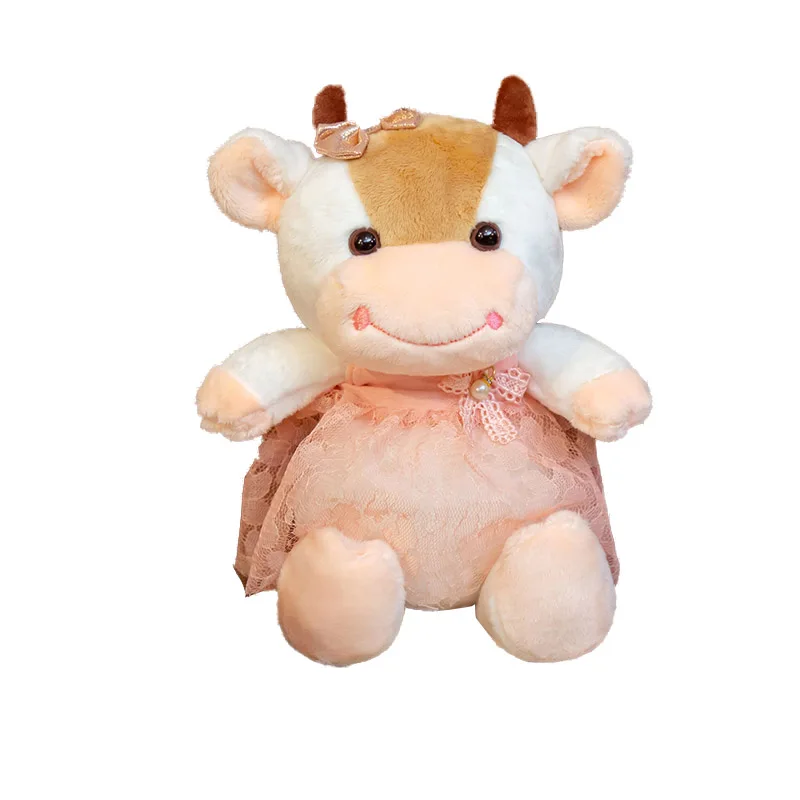 Kawaii Cattle Cow Stuffed Animals Soft Plush Toy PP Cartoon Toys Pets Big for Kids Cushions Bedroom Home Decor | Игрушки и хобби