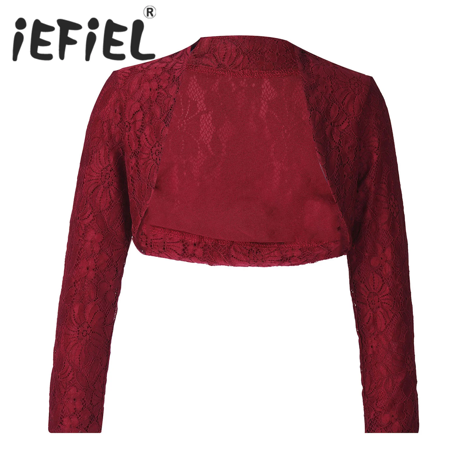 

4-14 Years Kids Girls Children Flower Girls Floral Lace Jacket Shrug Coat Wedding Princess Birthday Party Communion Jacket Wrap