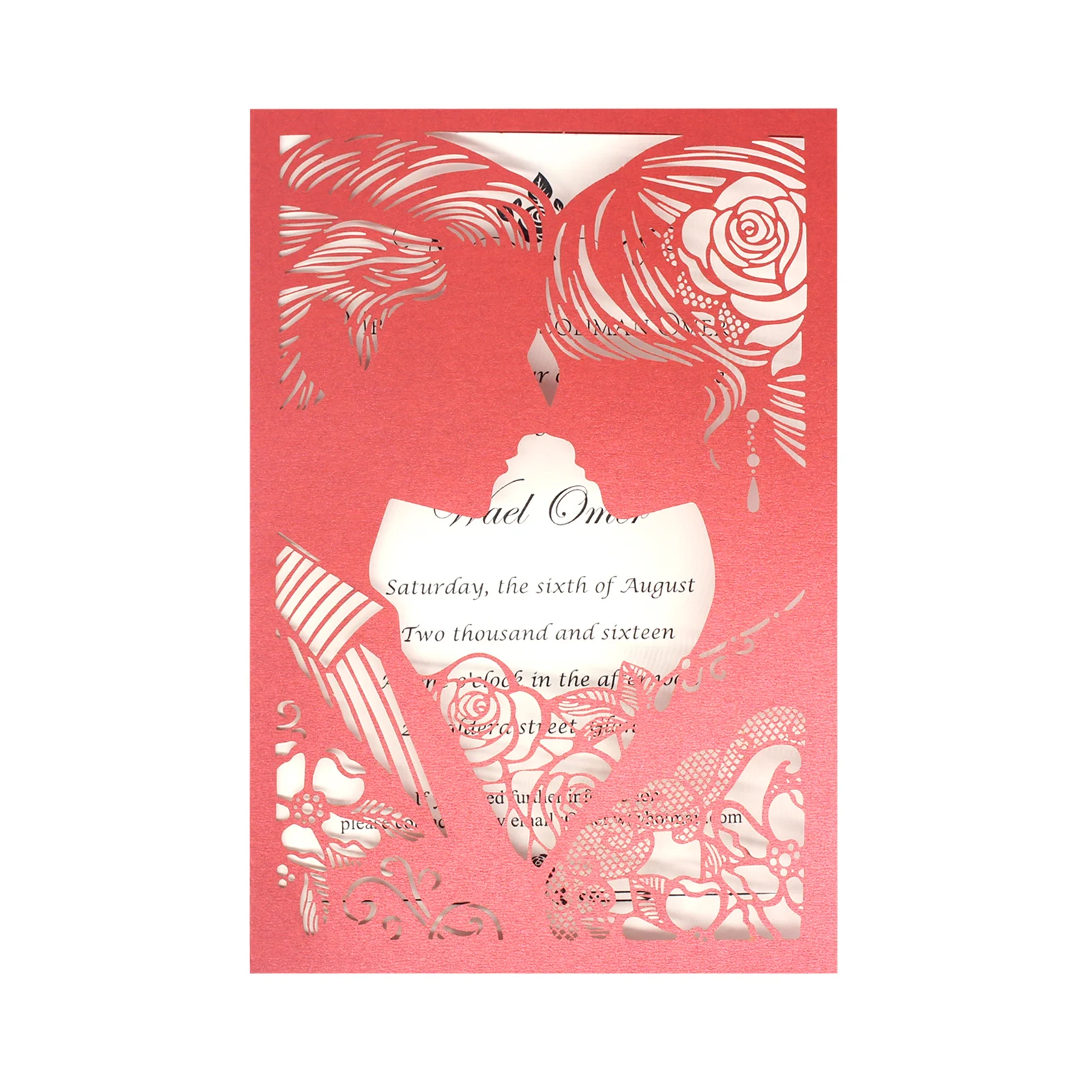 10 шт. элегантные свадебные пригласительные открытки с лазерной резкой