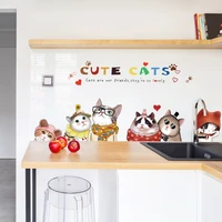 cat stickers for wall wall stickers for kids rooms cute cat plane wall sticker waterproof refrigerator home sticker wall decor