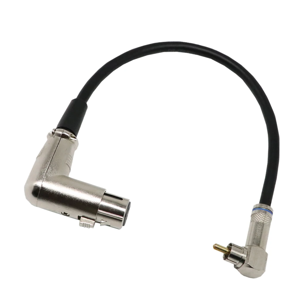 

1ft 90° XLR Female To 90° RCA Male Stereo Plug Adapter Audio Cable For