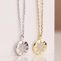 necklaces for women simplicity real silver 925jewelry fashion goth gold chains sterling undefined pendant star cute zircon round