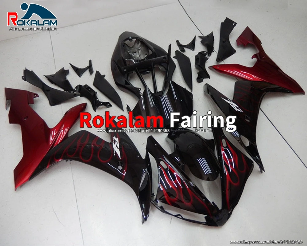 

ABS Plastic Kit For Yamaha YZF1000 R1 2004 2005 2006 YZFR1 04 06 Red Black Motorcycle Fairing Kit (Injection Molding)