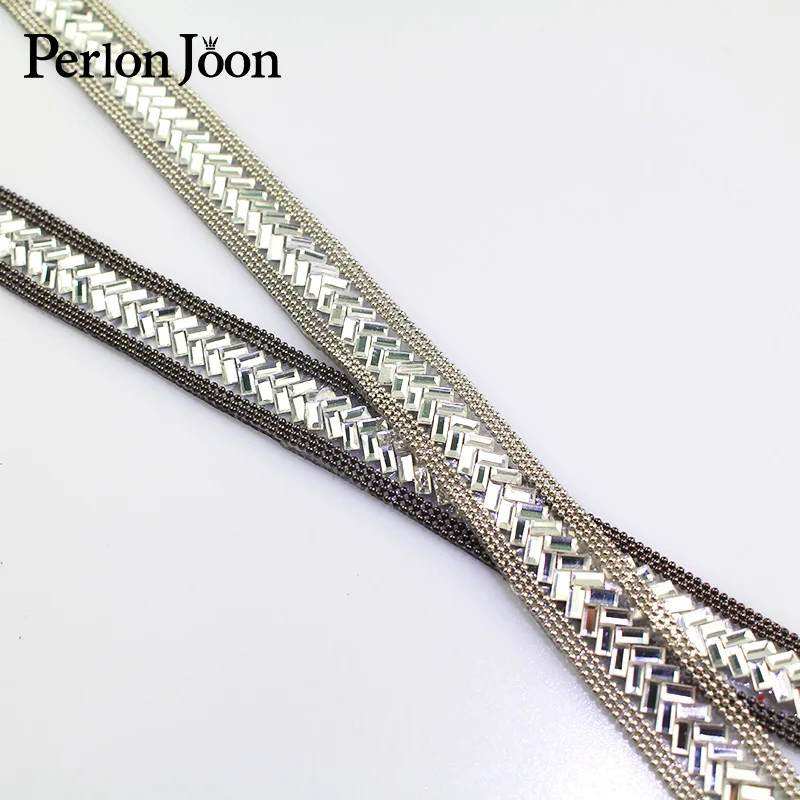 1 ярд ширина 6 см V-образный узор стеклянная декоративная лента RhinestoneTape горячей