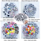 Самоклеящиеся бегающие глазки для скрапбукинга сделай сам, 2405006501000 шт.