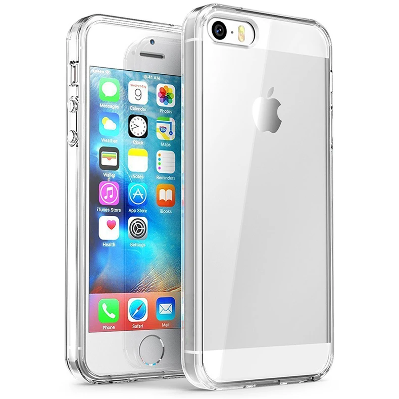 Чехол для iPhone SE 5S 5 TPU Силиконовый прочный прозрачный мягкий чехол для APPLE iPhone SE 5S 5 защитная задняя крышка