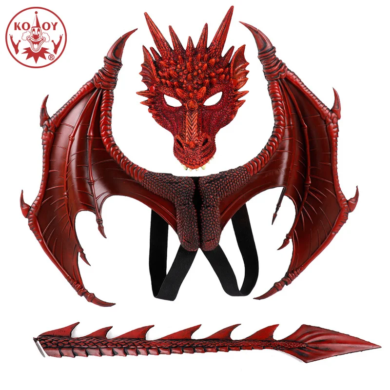 Детский костюм динозавра на Хэллоуин с изображением крыла дракона летающего 2019| |