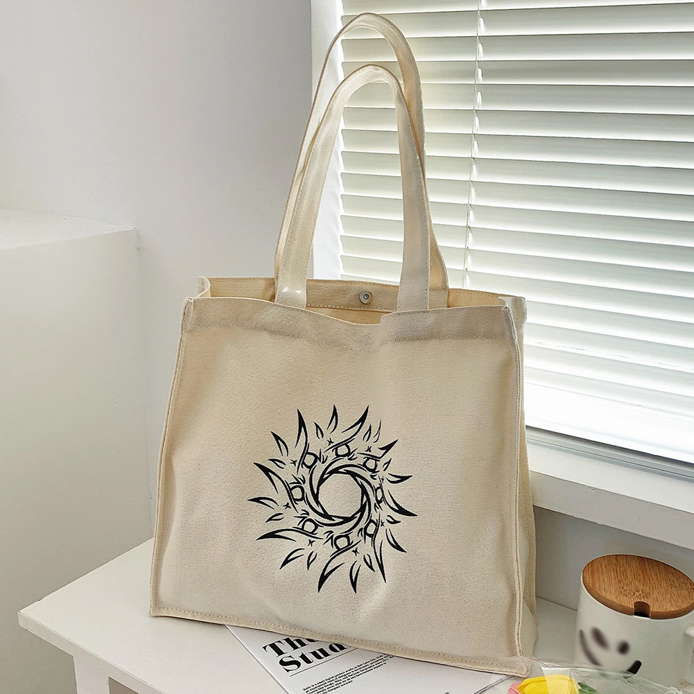 

Модная женская сумка, сумка на плечо с геометрическим принтом, женские вместительные холщовые сумки для покупок, женские повседневные диза...