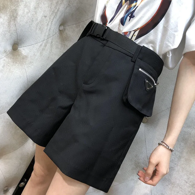 Женские брюки с карманами и ремнем повседневные однотонные в стиле колор