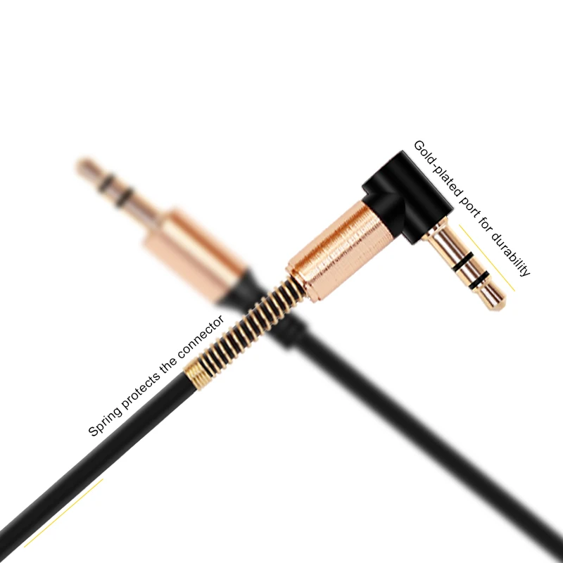 90 Degree Angle Car Aux Audio Cable 3.5mm Jack Male to HIFI Universal Stereo | Автомобили и мотоциклы