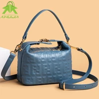 fashion womens genuine leather letter design shoulder bags luxury design messenger bag new high capacity travel women handbag