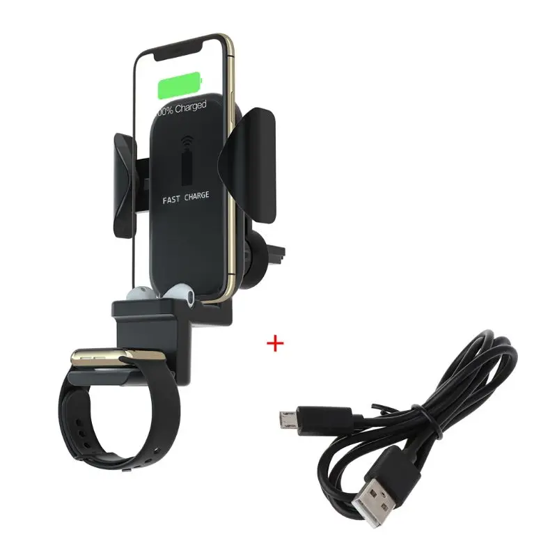 3 в 1 быстрое автомобильное беспроводное зарядное устройство зарядная станция