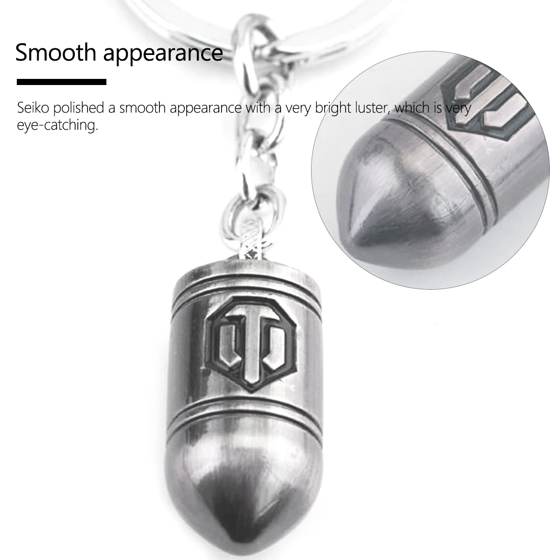 Металлическая цепочка для ключей аксессуар твердая с пулей брелок мужчин