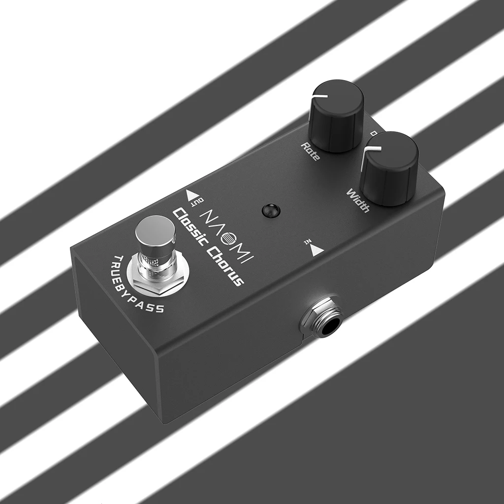 

NAOMI Electric Guitar Classic Chorus Pedal Rate/Width Knob DC 9V True Bypass Mini Single Type Effect Pedal