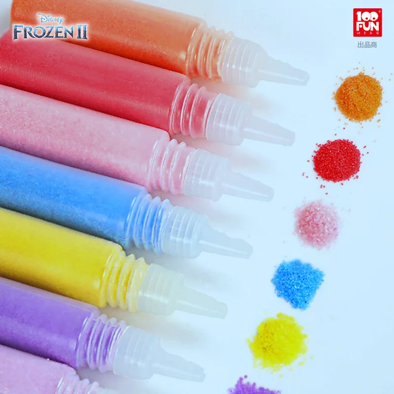 Дисней Мороз 2 принцессы девушки песок живопись ручной работы цветной картина 10