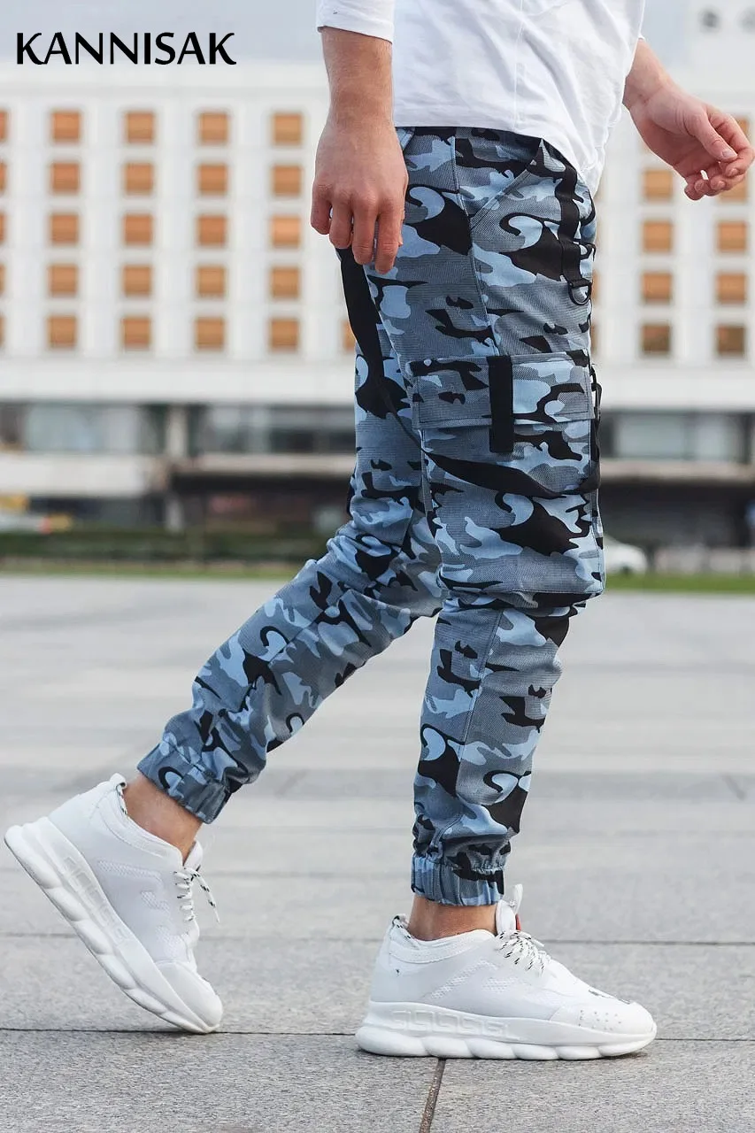 

Fashion Camouflage Print Pant Men Casual Full Length Loose Streetwear Pencil Pant Cotton Mens Clothing High Waist Trousers S-3XL