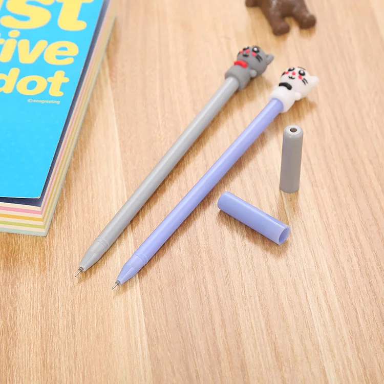 Najtaniej 24 Sztuk Kreatywny Kotek Długopis żelowy śliczne Biurowe Cartoon Kot Materiały Biurowe Fabryka Hurtownie Kawaii Szkolne