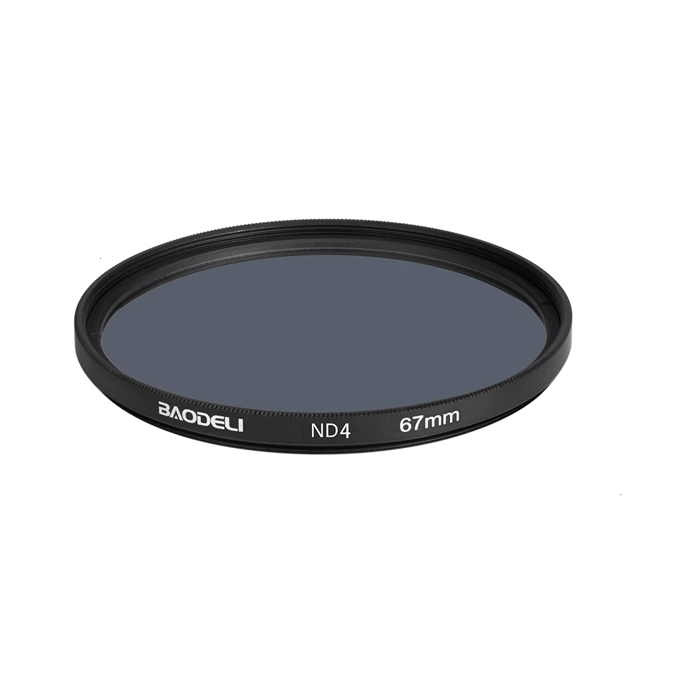 BAODELI фильтр Nd 2 4, 8 фильтр 49 52 55 58 62 67 72 77 82 мм для объектива Камера Canon T6 Nikon D 3500 5600 sony A6000 X3000 Запчасти - Цвет: ONLY ND 4 NO BOX