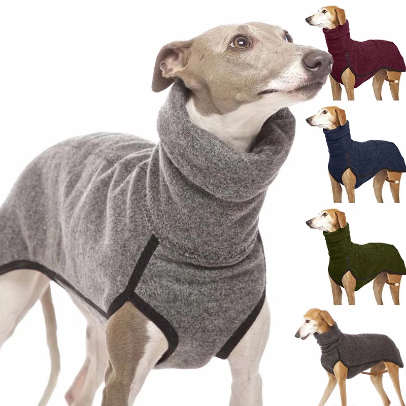 

2021 High Collar Pet Clothes For Medium Large Dogs Winter Warm Big Dog Coat Pharaoh Hound Great Dane Pullovers Mascotas Supplies