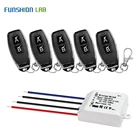 Беспроводной пульт дистанционного управления FUNSHION 433 МГц 110 В 220 В 1 канал, Универсальный Широкий модуль приемника 85-265 В переменного тока