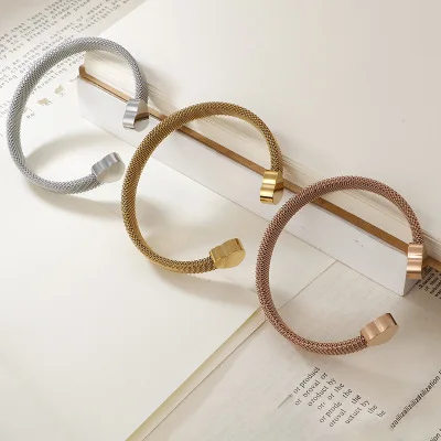 Браслет-манжета из нержавеющей стали в форме сердца ювелирное изделие для женщин