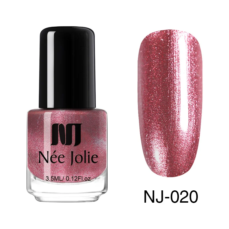 Glitter NJ-20 NEE JOLIE 3,5 мл/7,5 мл Магнитный кошачий глаз ногтей голографический лак Хамелеон кошачьи глаза Декоративный Лак для ногтей лак 22 цвета - Цвет: Glitter NJ-20