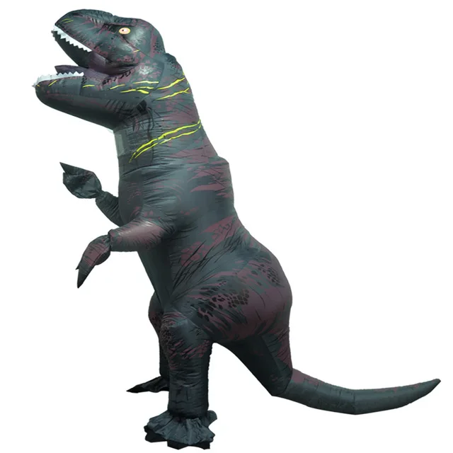 T Rex Velociraptor Inflatable Costume Mascot Cosplay Tirano Saurio Rex Dino Halloween For Women Men Kid Cosplay Funny Suit images - 6