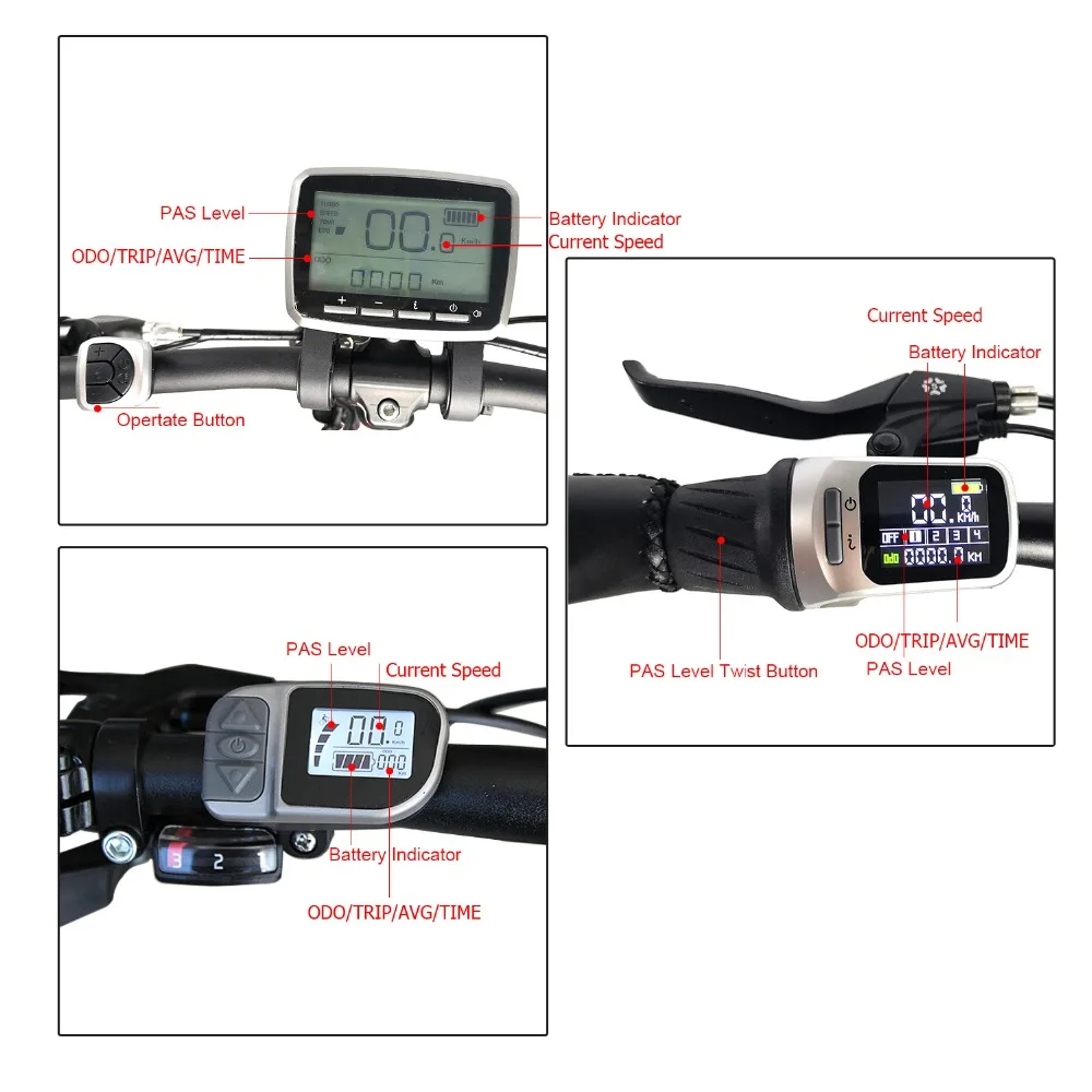 

Ebike Display LCD XH 18 Display 1 T 2 Cable Thumb throttle E-bike Part XH18 Display for TSDZ2 Mid Drive Motor Kit