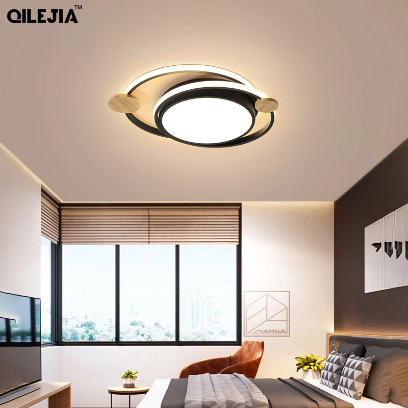 Современная Потолочная люстра светодиодный светильник белого/черного цвета для