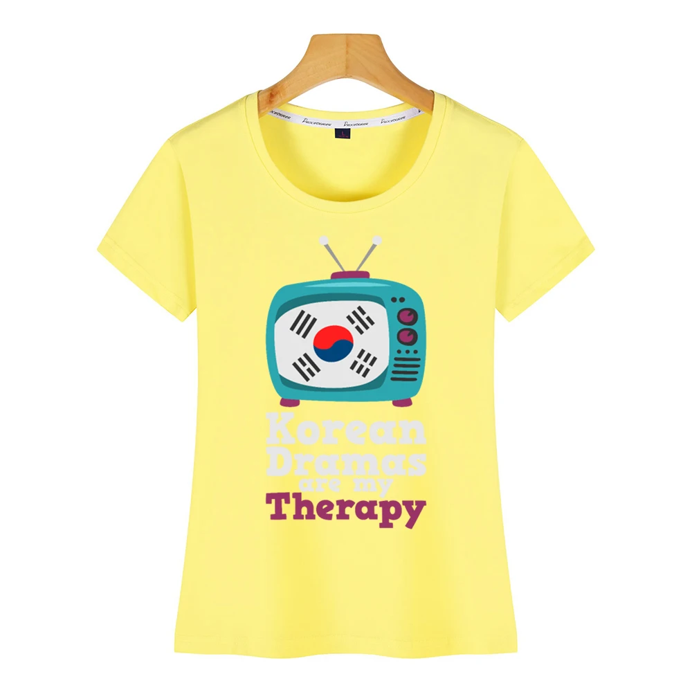 Топы Футболка Для женщин Корейская Драма мои терапии ТВ шоу пикантные Harajuku с