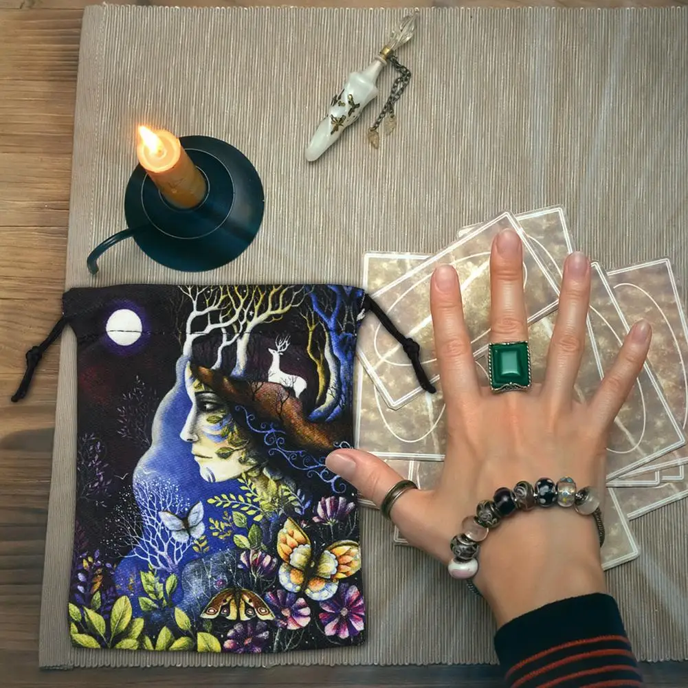 Таро карты скатерть сумка для хранения оракул руководство гадание судьба колода