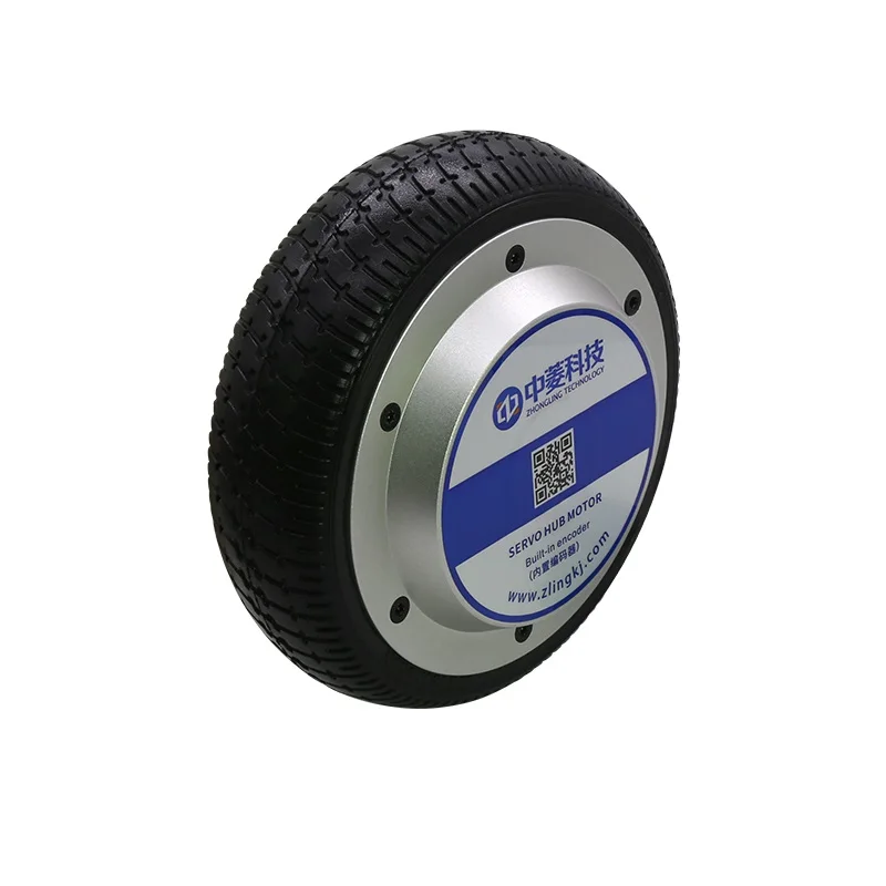 

ZLTECH 4096-wire encoder 8inch 350W 24V 48V 8N.m 300RPM brushless DC AGV wheel drive hub motor for disinfection robot