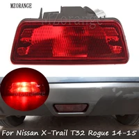 mzorange rear bumper light for nissan xtrail x trail t32 rogue 2014 2015 reflector abs back brake fog lamp car accessories