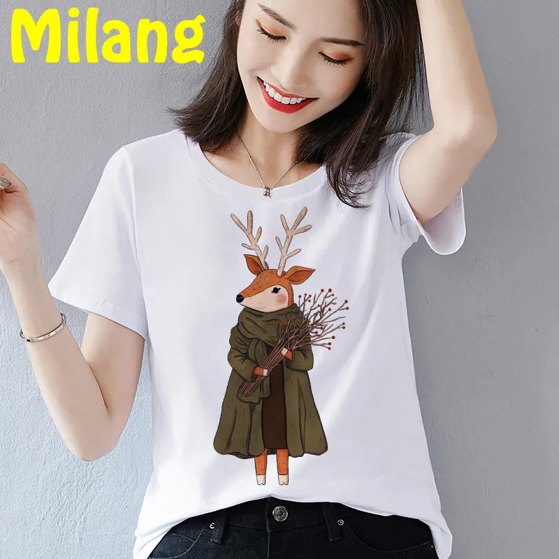 

Koo and Gully Mr. Frog Cartoon Mujer Camisetas White Top T Shirts Aesthetics Graphic Short Sleeve t-shirt Polyester T-shirts