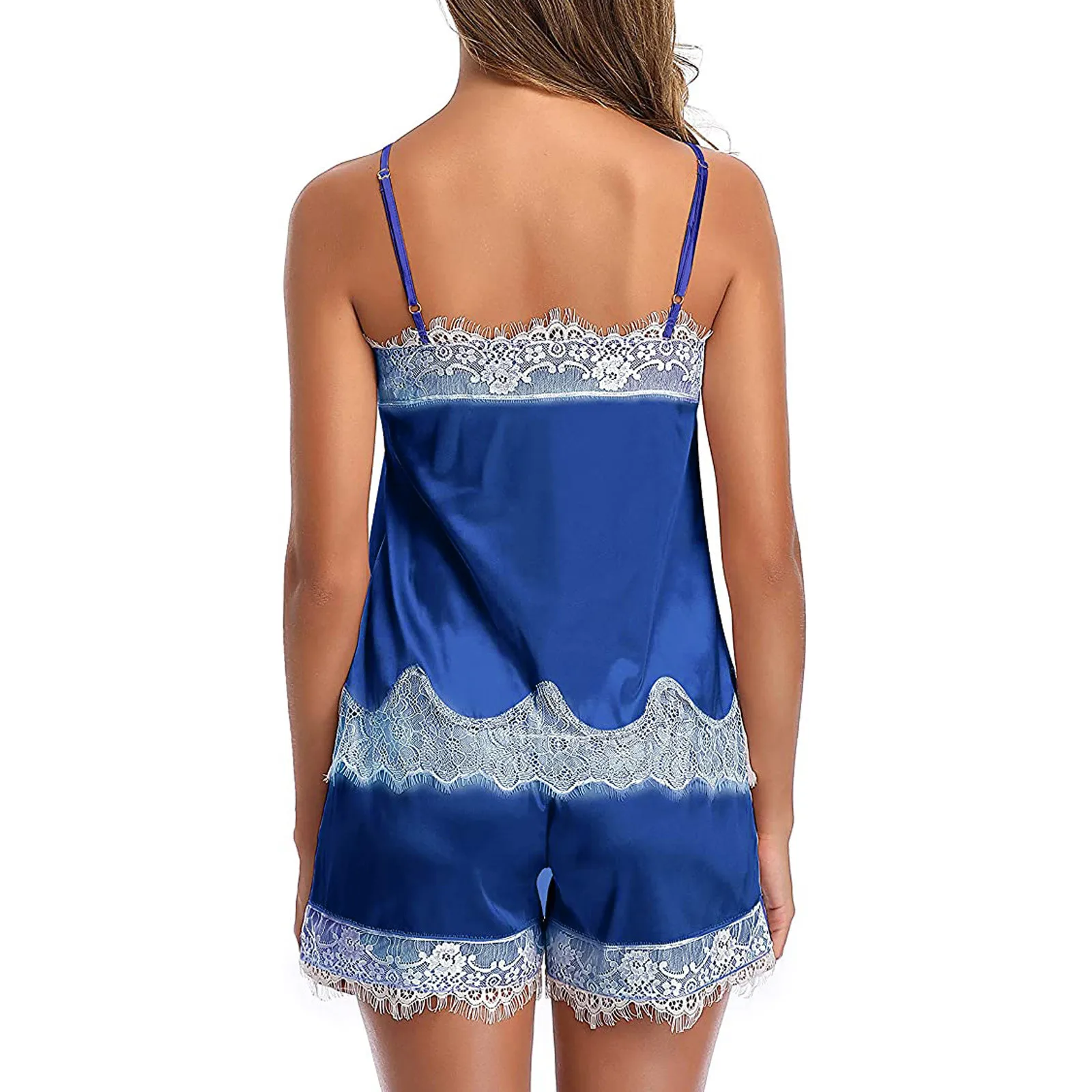 

Womens Pajamas Sexy-Lingerie Femme Satin Silk Lace Camisole Erotic Underwear Sleepwear Sets Underwear Nightwear