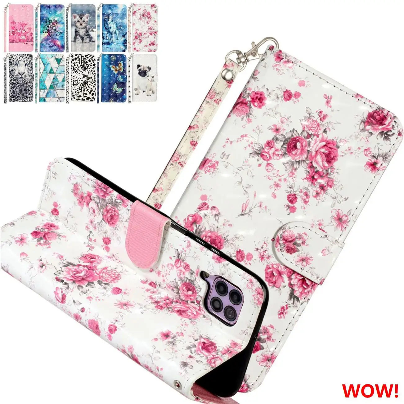 

Cute Cat Bear Flip Case For Redmi 9C 9A 8A 6A Card Pocket Wallet Note 9 Pro Max 9S 8T 8 7 6 5 Pro Etui Redmi 5 Plus K30 Y3 O01G