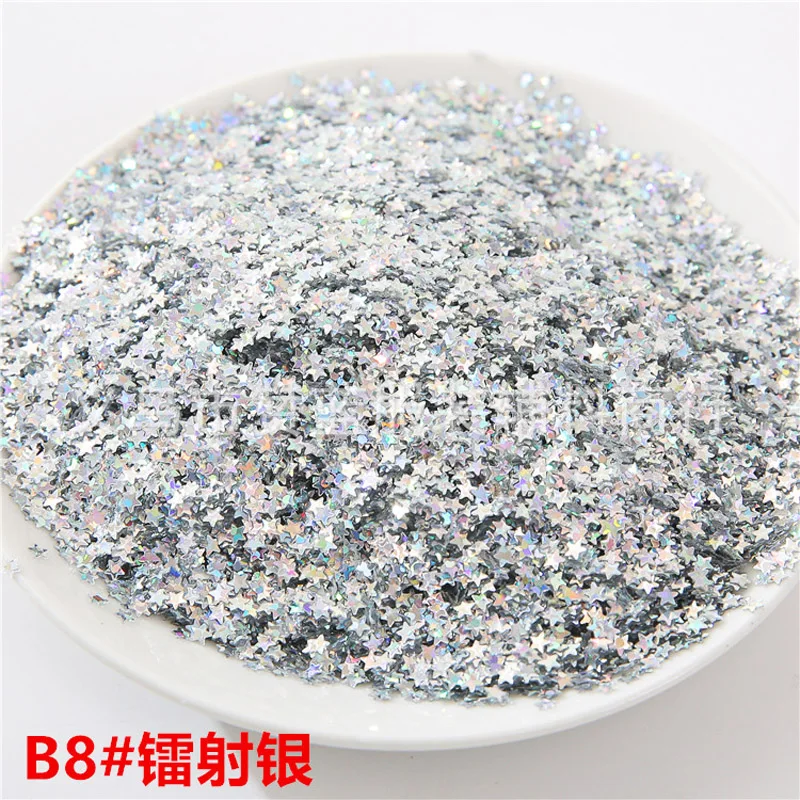 3mm five-pointed star sequin manicure patch DIY handmade clothing accessories bag wedding party throw sequins | Дом и сад