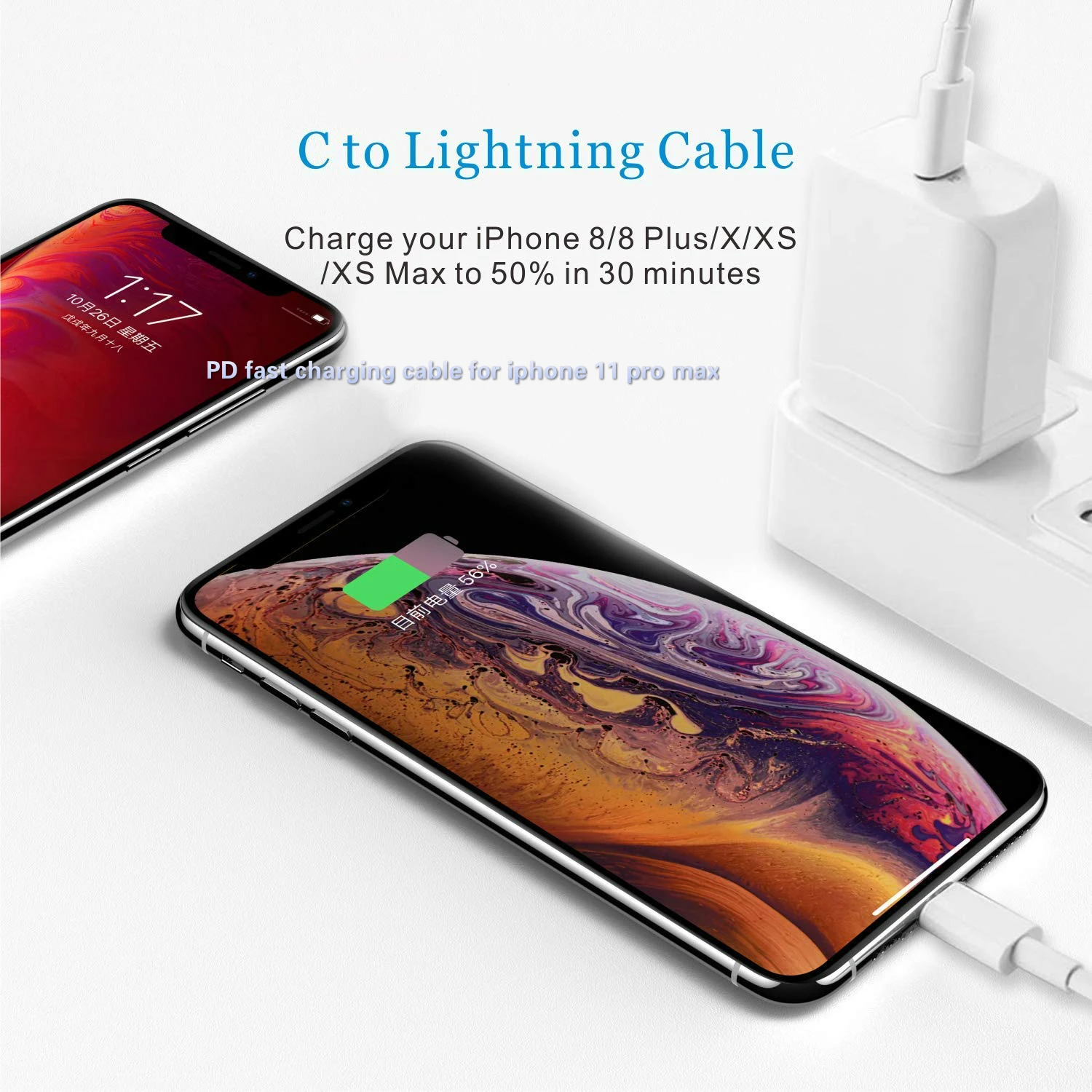 18 Вт PD кабель для быстрой зарядки USB C для Lightning iPhone 11 pro Xs Max X Xr 8plus зарядное устройство Sycn Шнур для Apple Macbook для телефона