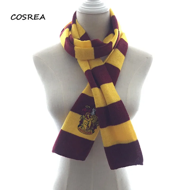 Gryffindor Ravenclaw шарф шапка шарф галстук Гриффиндор Слизерин Косплей Hufflepuff Гермиона Грейнджер костюмы зимний шейный платок для мужчин и женщин - Цвет: Gryffindor