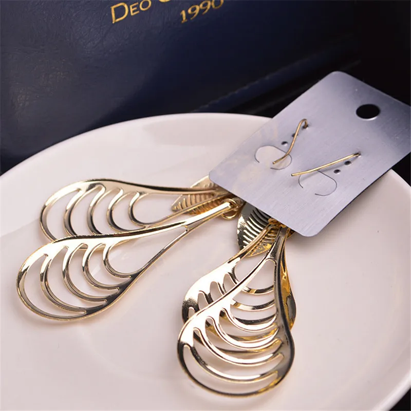 Длинные висячие серьги золотого цвета женские модные индийские ювелирные