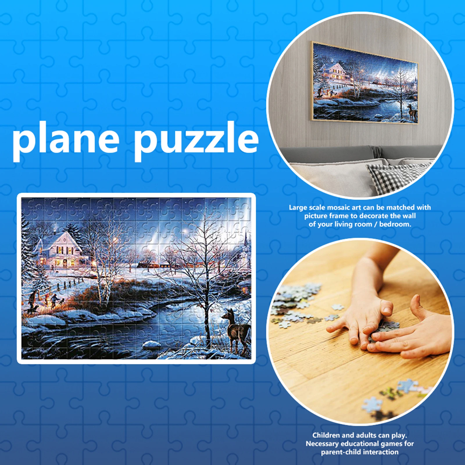 

Jigsaw Puzzle 1000 Piece Christmas Snow Night Artwork for Adults Kid Teens Jigsaw Puzzle 1000 Piece Artwork for Adults Kid Teens