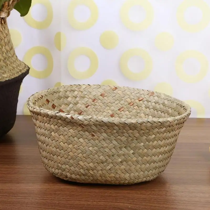 Складные корзины для хранения травы ручной работы ротанговый горшок цветов