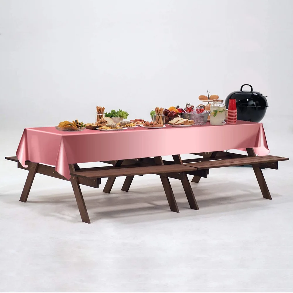 

108*40in 108*54in Rose Gold Party Decor Wedding Valentine's Day Decor Bride To Be Team Bride Roes Gold Tablecloth Adult Favor