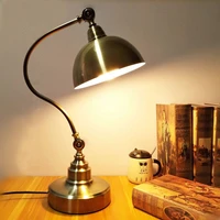 adjustable gold desk lamp vintage table lamp study living room hotel bedroom light bedside lighting lamps