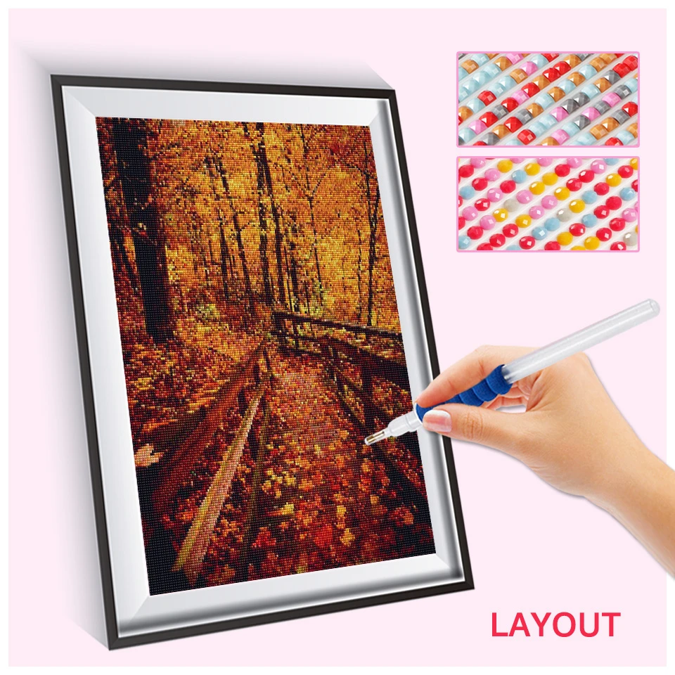 EverShine Diamond Embroidery Full Square Autumn Mosaic Kits Picture Rhinestones Painting Bridge Cross Stitch Home Decor | Дом и сад