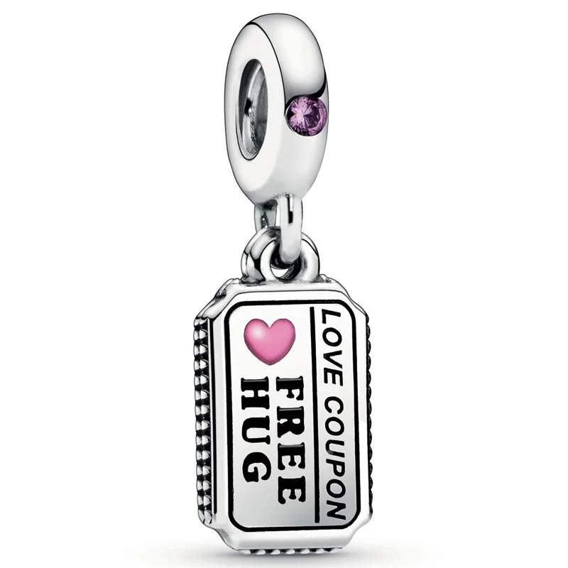 

Купон любви из серебра 925 пробы с подвеской-шармом