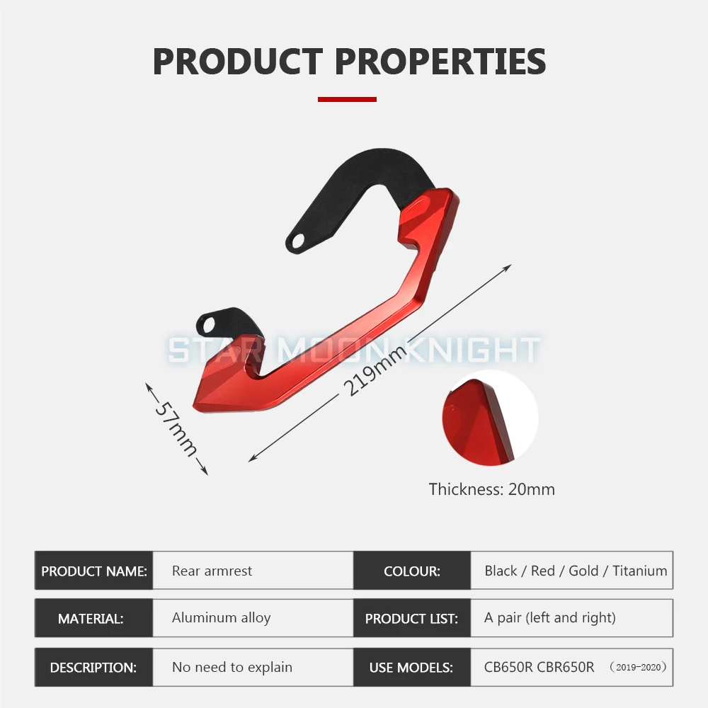 For Honda CB650R CBR650R 2019 2020 Passenger Rear Seat Grab Bar Hand Rail Handlebar CNC machined Motorcycle Parts CB CBR 650R | Автомобили