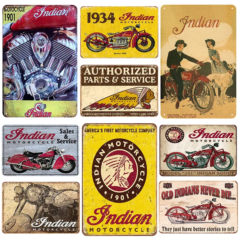 

Motorcycle Plaque Vintage Metal Tin Signs Shabby Chic Wall Art Decor Bar Club Pub Decoration Metal Iron Poster Metal Paintings